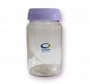 VASO VIDRIO CON TAPA 13CM