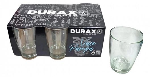 VASO PAMPA X 6 UNIDADES EN CAJA REGALO