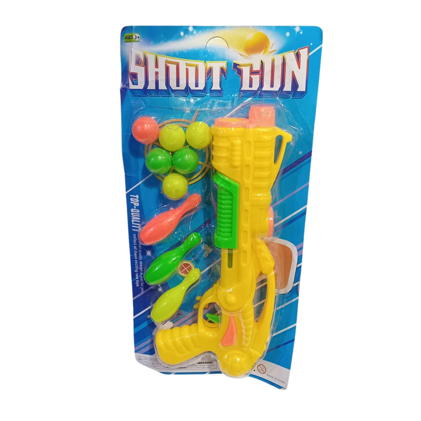 PISTOLA LANZA BOLA CON BOLOS EN BLISTER