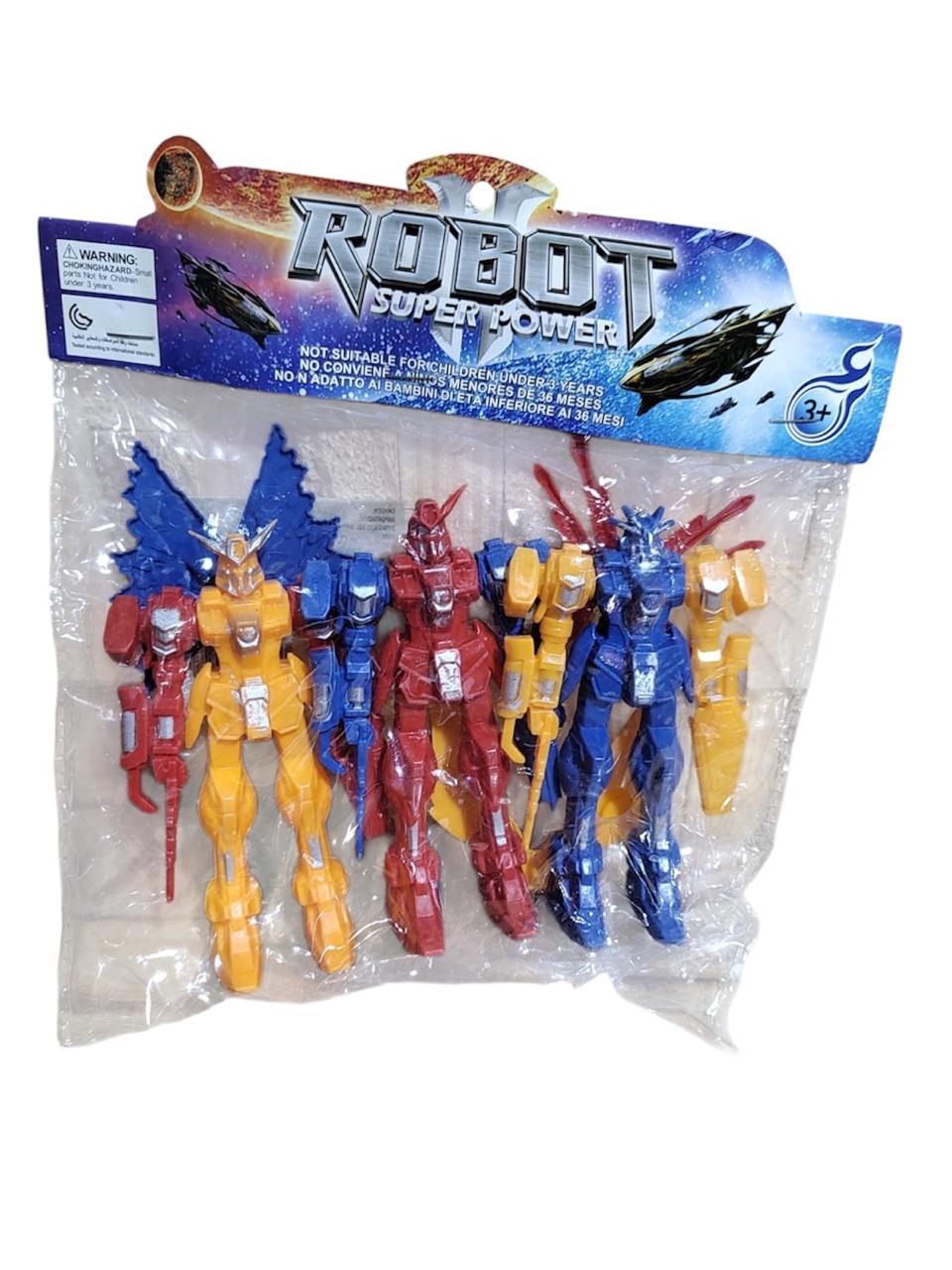ROBOT PLASTICO X 3 UNIDADES CHICO EN BOLSA