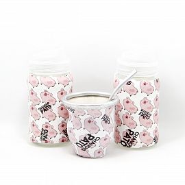 YERBERO/AZUCARERO CON MATE Y BOMBILLA ESTAMPADO