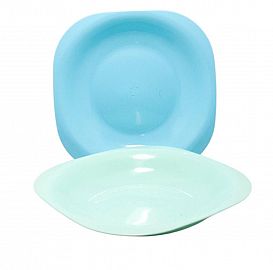 PLATO HONDO CUADRADO PLASTICO 21CM
