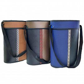 BOLSO MATERO CUERINA CON TAPA Y CORREA