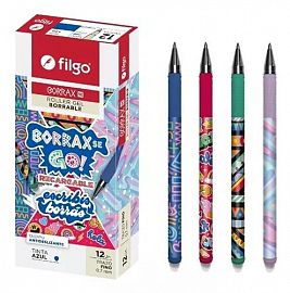 BIROME BORRABLE CON GOMA TINTA GEL AZUL ESTAMPADA FILGO