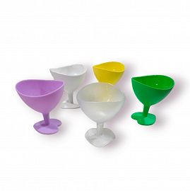 COPA PLASTICA PARA POSTRE CON FORMA DE CORAZON 