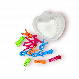 BROCHES PLASTICOS X 13 UNIDADES EN CANASTA 18CM