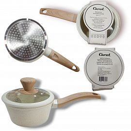 CACEROLA ANTIADHERENTE EFECTO GRANITO CAROL COLOR BEIGE N*16