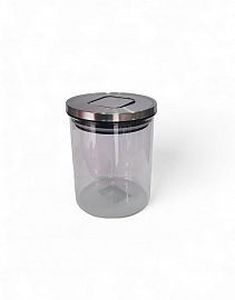 FRASCO VIDRIO 1KG C/TAPA METALICA BAJO