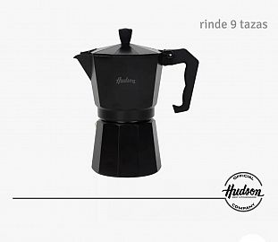 CAFETERA  ESTILO ITALIANA HUDSON NEGRA 405ML
