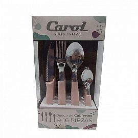 CUBIERTOS SET X 16 PIEZAS CAJA CAROL