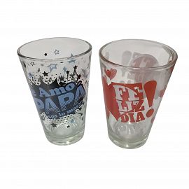 VASO VIDRIO MOTIVO DIA DEL PADRE