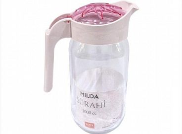  JARRA VIDRIO C/TAPA ACRILICA 1LTS